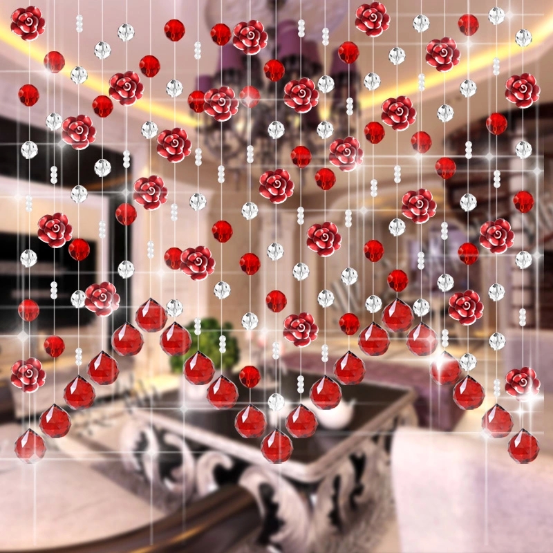 
                                                                                小雏菊 (XCJ)藤球 珠帘水晶隔断帘成品玄关鞋柜屏风挂帘过道门帘卧室客厅隔断吊帘 55条弧形水晶帘                