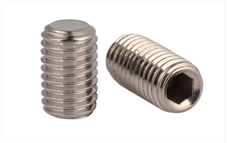 佰瑞特 304不锈钢平端紧定螺丝 内六角无头螺钉 机米顶丝基米螺栓 din