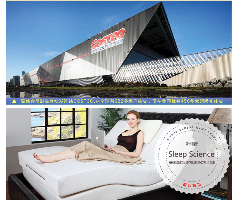 
                                                            Sleep Science美国睡眠科学爱诺黑宝石高密度记忆棉床垫子床褥子 薄垫子 轻奢解压10CM 白色 150*200*10CM                
