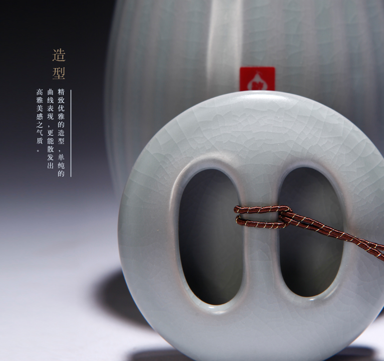 山玄堂陶瓷汝窑开片汝瓷茶叶罐醒茶器储茶器储物罐功夫茶具茶道 和