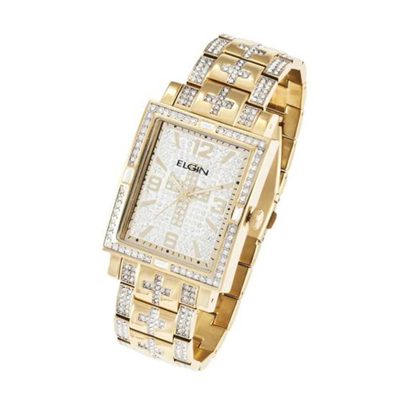 美国直邮埃尔金elgin成年人手表男士运动手表金色