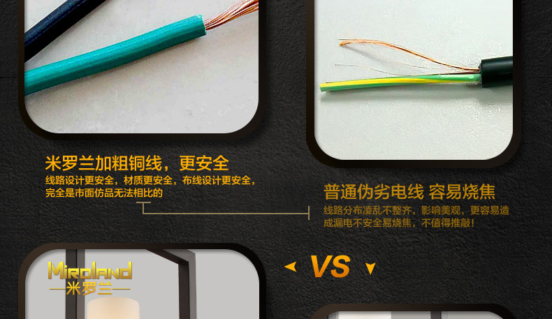 惟柯(wake)北欧美式乡村吊灯 中式创意LED烛台云石复古餐厅工业控吊灯WD988 95cm长方形送3WLED
