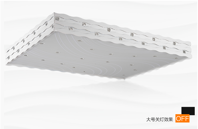 【金幻】LED吸顶灯客厅灯卧室灯铁艺创意书房餐厅灯具灯饰 铁艺客厅灯琥珀水晶 90*67无极调光72W_带遥控  SF