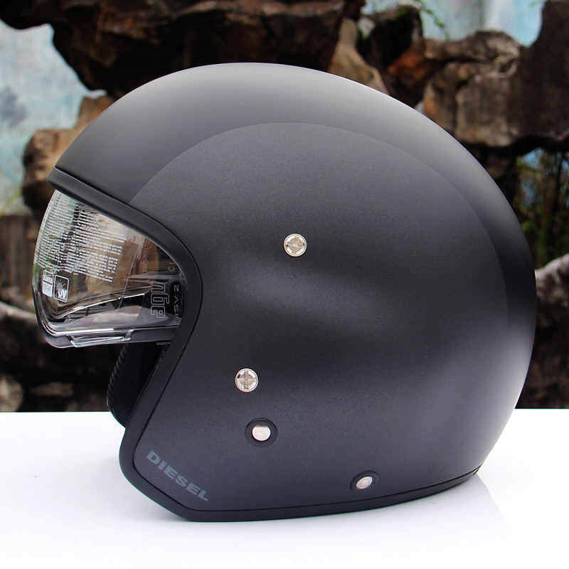 车机车碳纤复合头盔男agv hi jack个性复古头盔秋冬四季摩托车太子盔