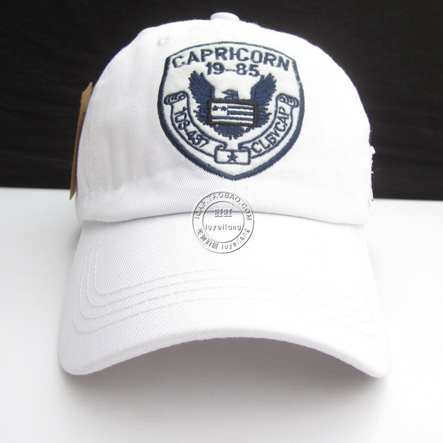 户外男女春夏秋美国空军标鸭舌帽白色纯棉休闲遮阳棒球帽子 黑色 空军