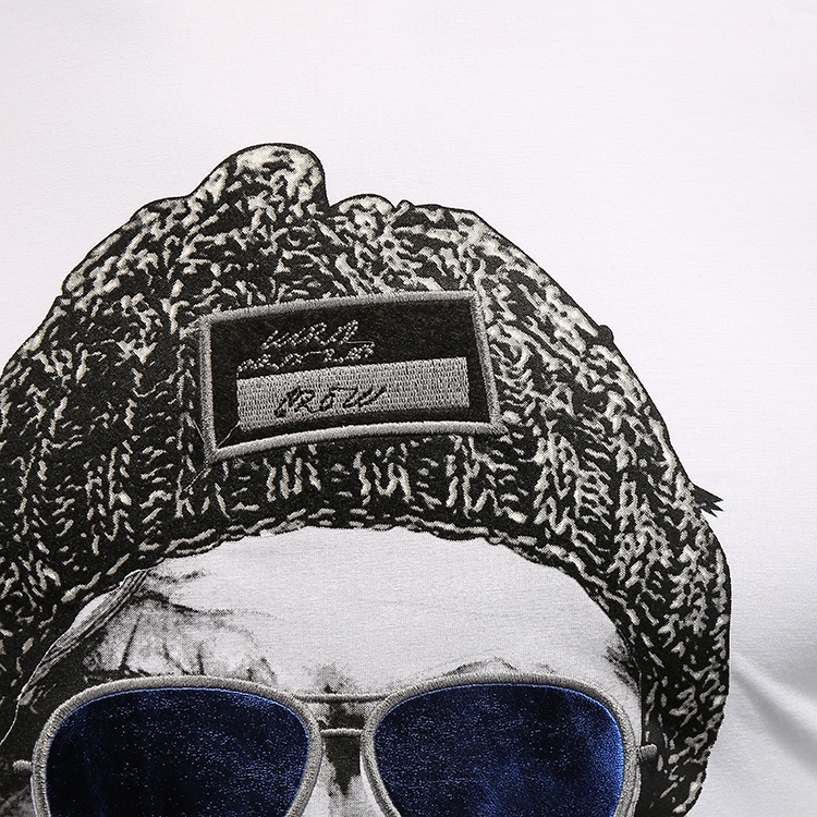 dg潮牌男装印花短袖t恤2017夏季新款男士欧美人像图案青年半袖修身男t