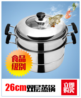 国风GuofenG 尚厨28cm蒸锅 304+430不锈钢复底电磁炉通用蒸锅 多用锅汤锅