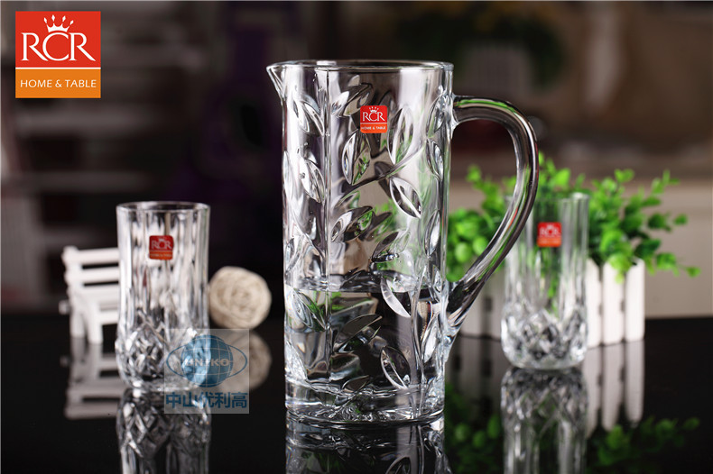 意大利RCR 进口水晶杯 大号啤酒杯 创意耐热 水壶 果汁壶 啤酒扎壶 牛奶壶 饮料壶 透明单只