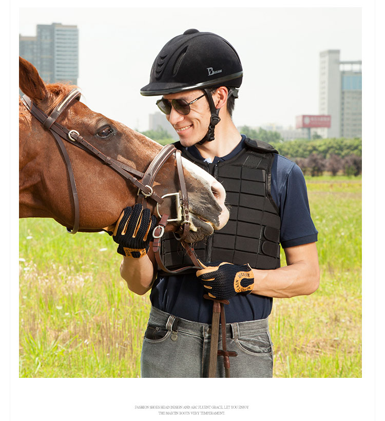 baslong(basong) 八尺龙马具 马术骑马头盔 植绒 透气通风 户外骑士