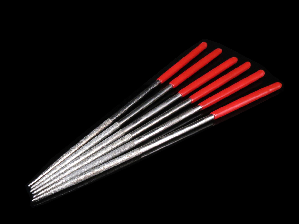 磨利特金刚砂锉刀金刚石圆挫刀文玩小平板整形锉玉石蜜蜡绿松石打磨