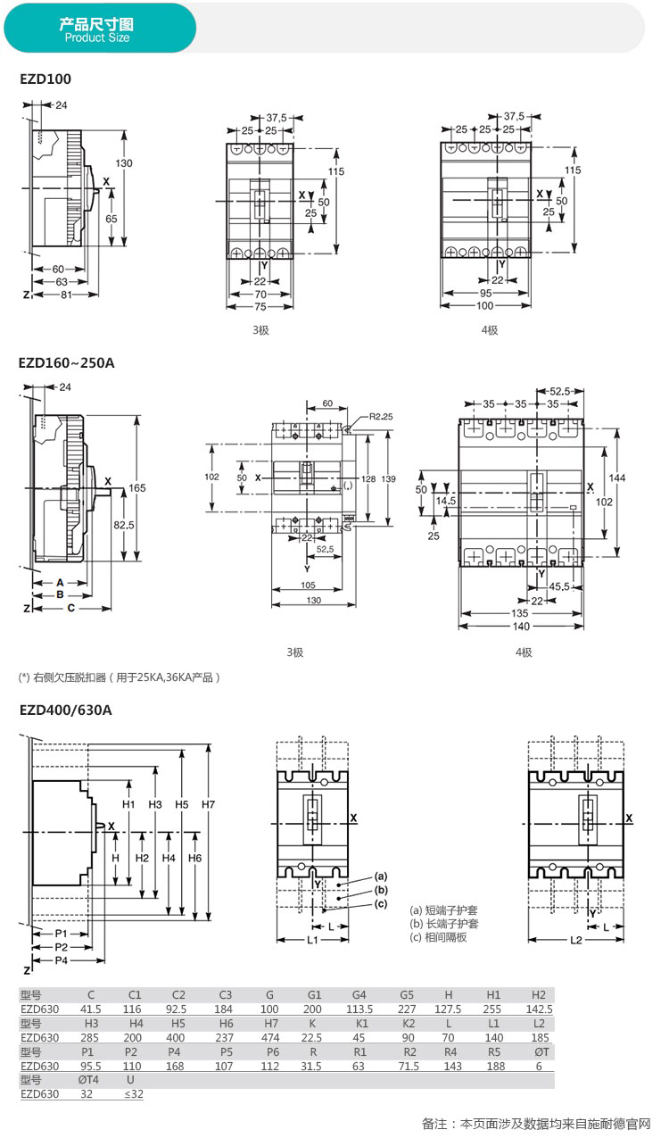 施耐德电气 ezd100e tm-d 60a 3p 手动 固定式