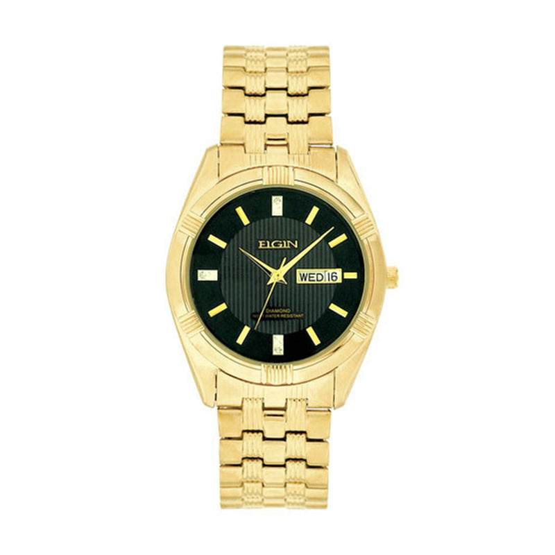 美国直邮埃尔金elgin成年人手表男士运动手表金色