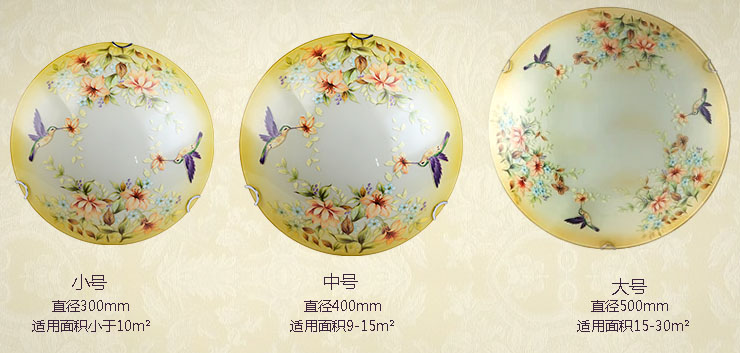 蒙特丽 卧室阳台过道灯吸顶灯MB66 欧式田园风灯具(B) 彩蝶(30cm) 自带LED贴片光源版