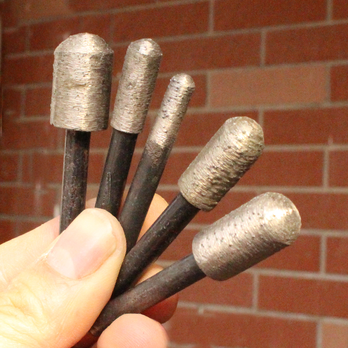 磨利特6mm柄圆头柱形烧结金刚石磨头热压磨头球头棒打磨雕刻石材