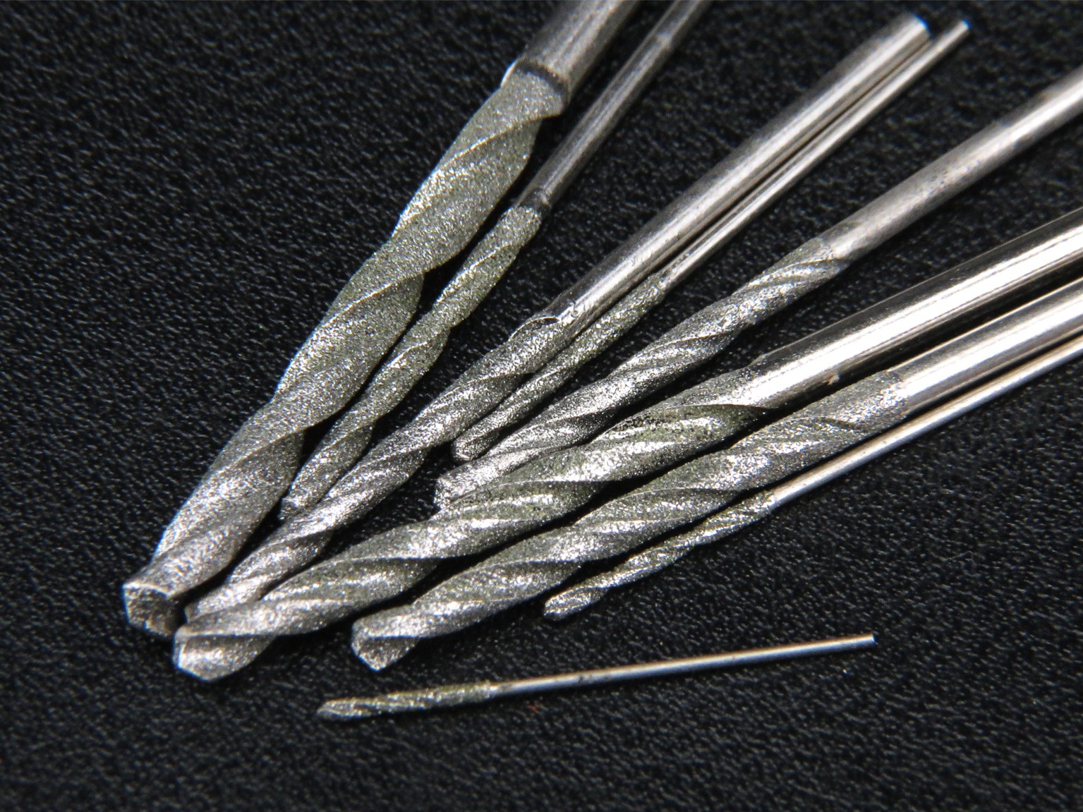 磨利特直径金刚砂麻花钻头玉器琥珀蜜蜡绿松石打孔针金刚石钻孔工具