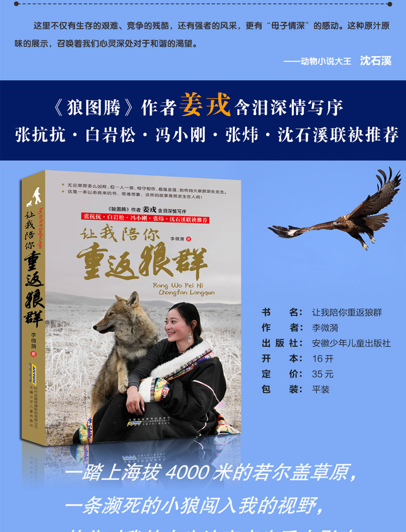 让我陪你重返狼群李微漪著中国儿童文学温暖感动励志传奇故事人物传记