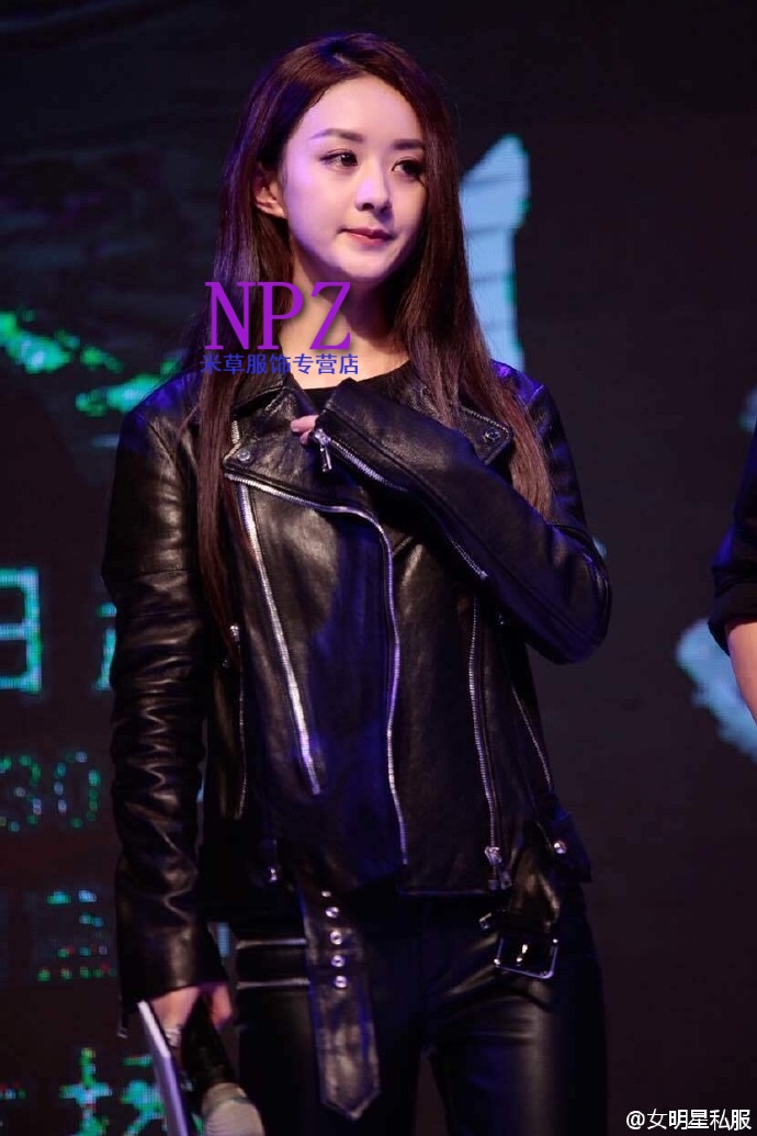 npz 港系潮牌2017秋冬新款时尚百搭机车服pu皮衣女短款韩版翻领夹克小