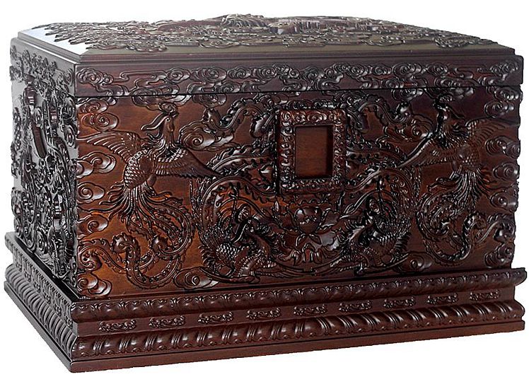 黑紫檀木金丝柚檀木骨灰盒真龙凤殿驾鹤西游榫卯结构该木材极耐腐蚀具