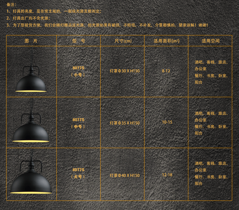 惟柯(wake)Loft美式乡村复古北欧美式吊灯工业风仓库过道餐厅饭厅吊灯WD971 18cm三头长盘-普通光源