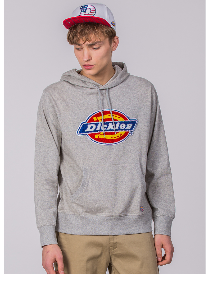 dickies大logo毛巾绣绣花 套头连帽卫衣 男女同款173u30wd17 nv海军蓝