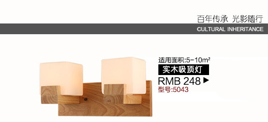 丹妮龙简约实木吊灯过道灯走廊阳台灯餐厅卧室清新自然灯具3055 1头