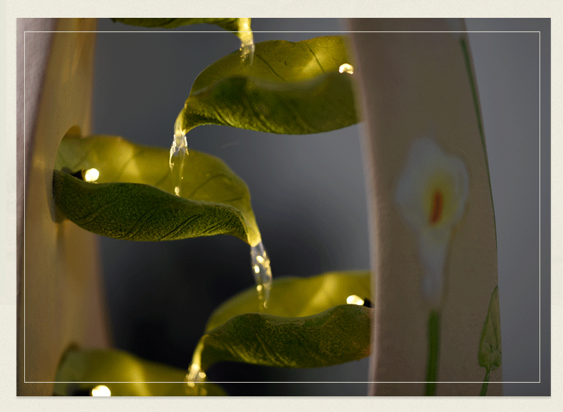 小池(xiaochi) 欧式家居客厅流水喷泉办公室装饰风水轮转运球摆件创意