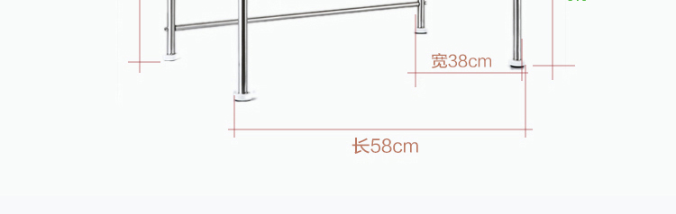 达派屋DAPAI HOME 三层不锈钢微波炉架置物架 烤箱架 厨房储物架 58长