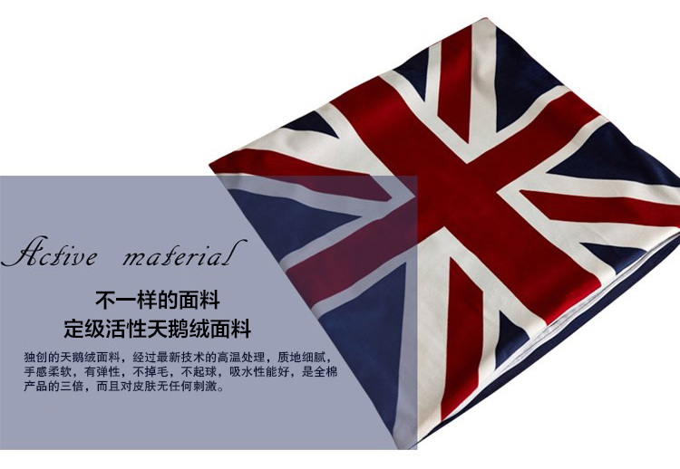 
                                        亿斯达（YISIDA）英伦米字旗抱枕靠垫 天鹅绒靠枕背垫办公汽车午睡旅行抱枕 单只 英国米字旗                