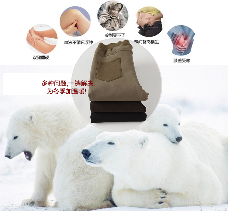 
                                        简浅 S-5XL加绒高腰打底裤女春外穿大码加厚小脚铅笔裤女保暖靴裤1099 深卡其色 XXL 140斤                