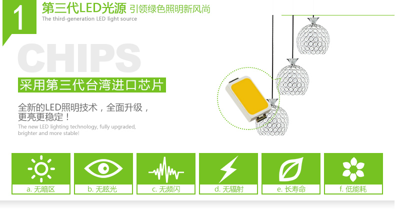 德洛特 餐厅灯艺术吊灯现代简约卧室灯三头 楼梯吊顶灯圆球玻璃灯罩 D2500 三头 配LED光源