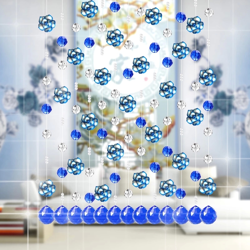 
                                                                                小雏菊 (XCJ)藤球 珠帘水晶隔断帘成品玄关鞋柜屏风挂帘过道门帘卧室客厅隔断吊帘 55条弧形水晶帘                
