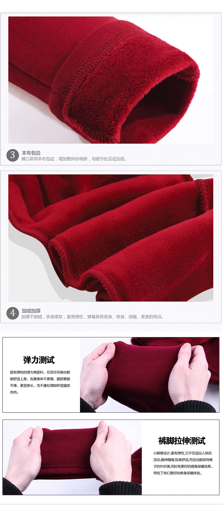 玖娅 2015新款保暖裤纯棉不倒绒百褶打底裙裤 假两件加厚加绒打底裤裙 DQ021 浅灰色 XL