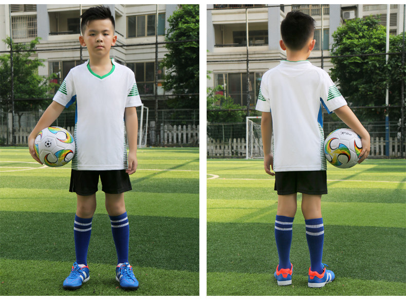 儿童运动足球袜男童长筒袜薄款儿童中筒过膝长袜加厚毛巾底儿童浅绿