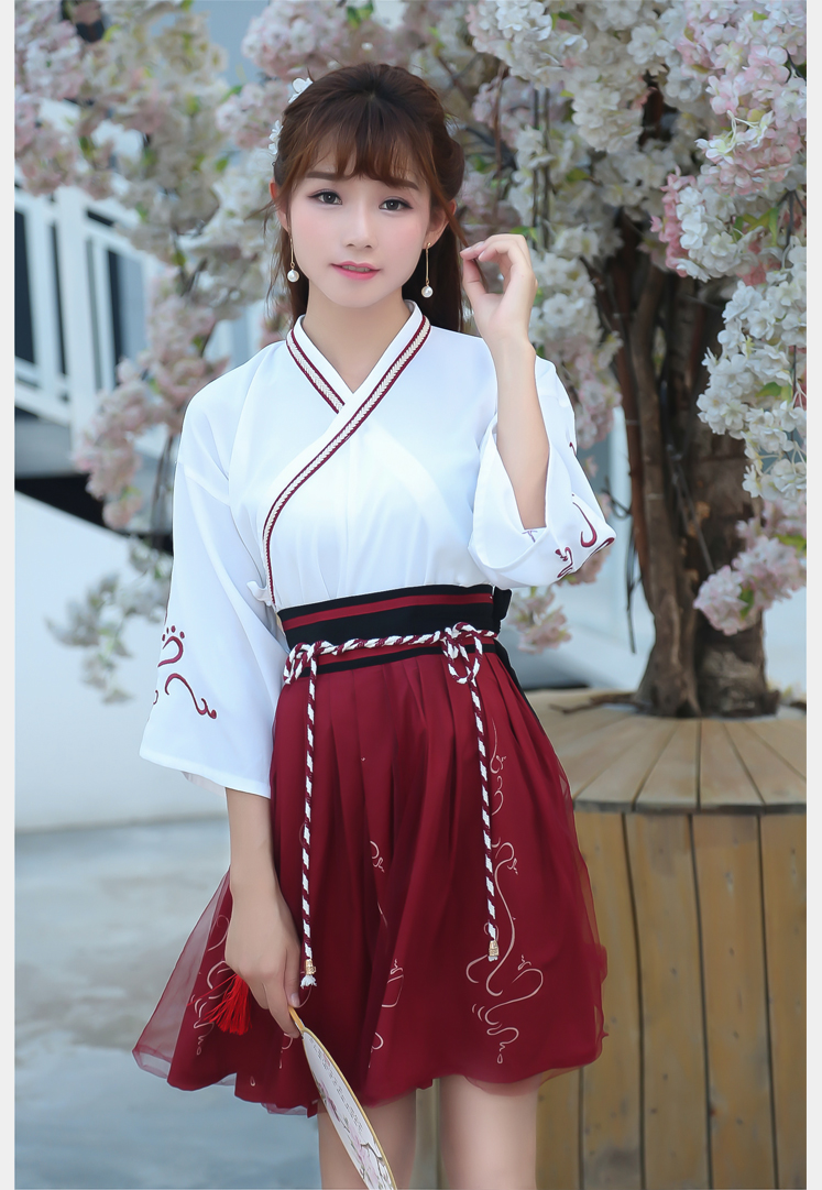 皇家姐妹改良汉服古装女交领襦裙中国风古风日常汉元素套装 图色 s_ 2