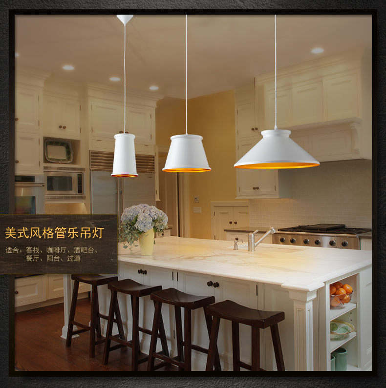 惟柯(wake)ABC管乐吊灯现代简约艺术酒吧台餐厅灯具灯饰北欧宜家灯饰WD998 小号内金色