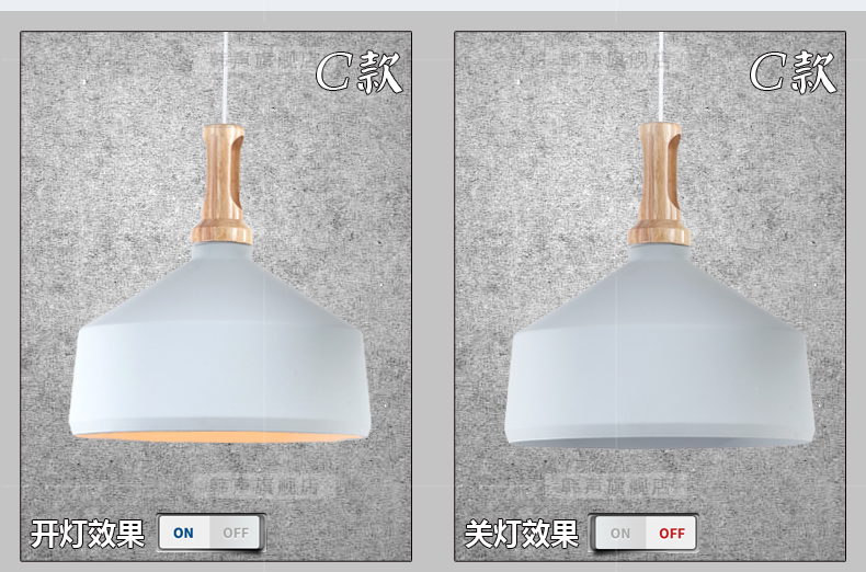 韩声 现代简约餐厅灯具单头咖啡厅吧台工业风个性创意饭厅宜家三头吊灯8100 C款