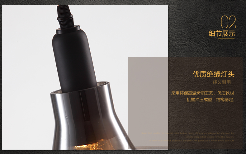 惟柯(wake)LED阴影玻璃吊灯现代简约北欧客厅卧室餐厅吧台灯艺术吊灯WD995 D款直径20cm