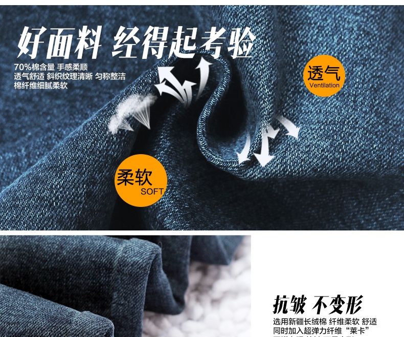 衫蔻 秋冬高腰弹力加绒牛仔裤女长裤子小脚裤修身显瘦铅笔裤韩版 浅蓝色薄款 29码