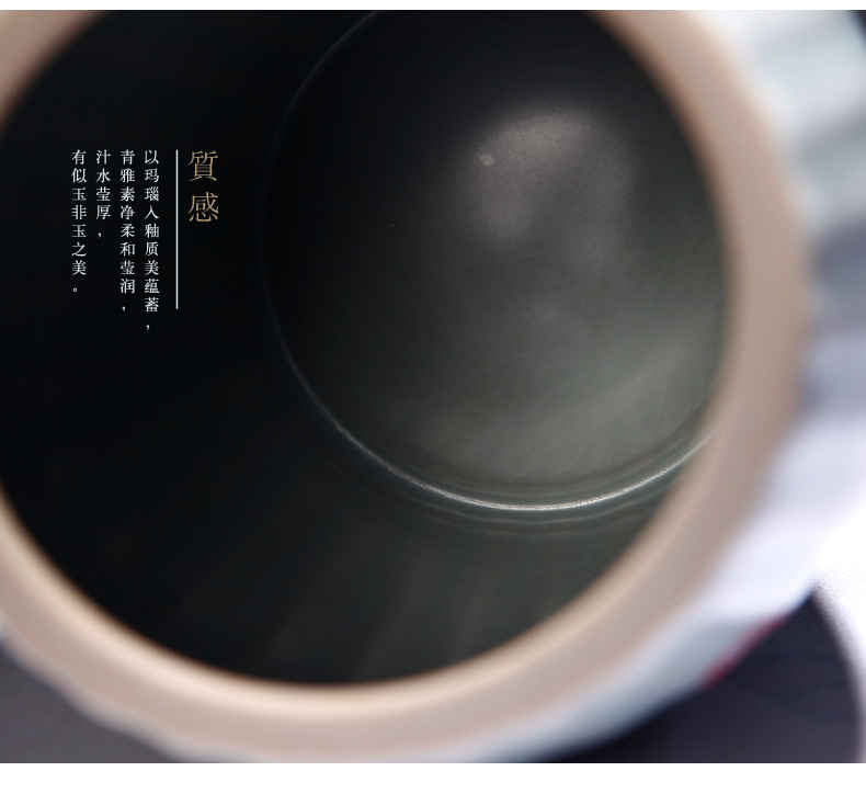 山玄堂陶瓷汝窑开片汝瓷茶叶罐醒茶器储茶器储物罐功夫茶具茶道 和