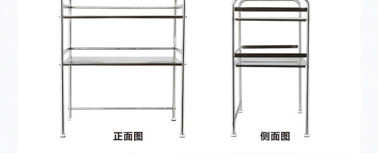 达派屋DAPAI HOME 三层不锈钢微波炉架置物架 烤箱架 厨房储物架 58长