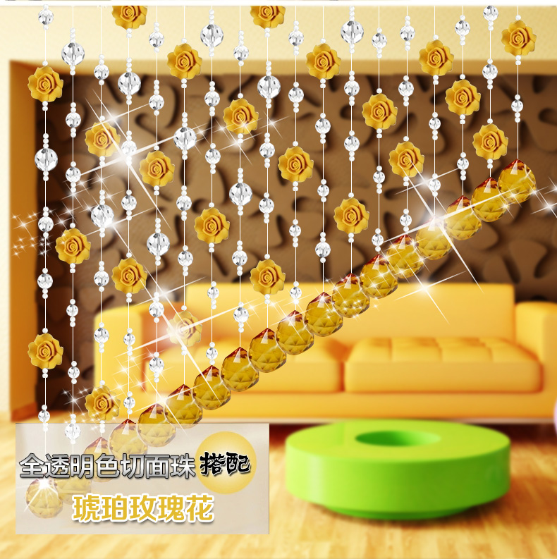 
                                                            昌辉（Changhui） 昌辉水晶珠帘门帘客厅帘子门帘隔断客厅卧室隔断浪漫玫瑰窗帘玫瑰 其他 定做一米一条拍前联系客服                