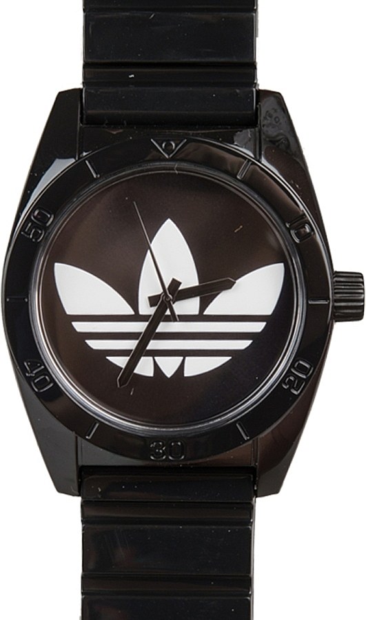 adidas 阿迪达斯 三叶草 男子 手表 黑 q13058 如图 ns