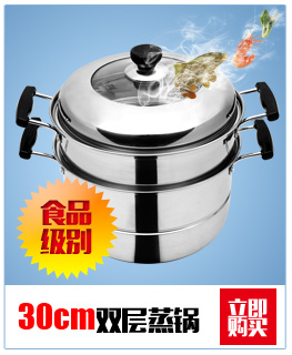 国风GuofenG 尚厨28cm蒸锅 304+430不锈钢复底电磁炉通用蒸锅 多用锅汤锅