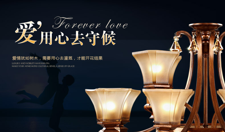凡丁堡欧式客厅灯吊灯卧室餐厅美式乡村复古灯饰灯具 223TD 八头+LED灯泡