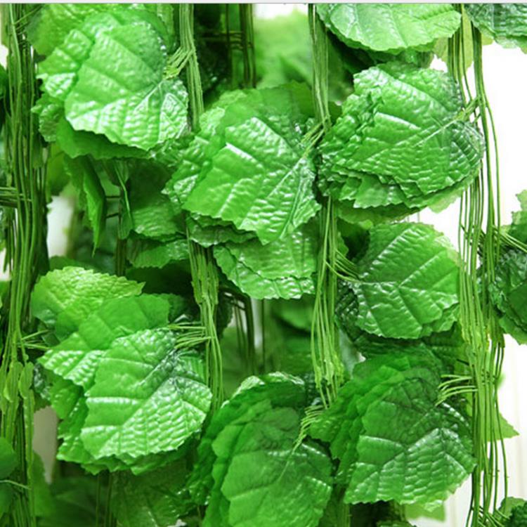 惜花谷仿真葡萄叶藤条室内屋顶装饰绿色藤蔓楼梯栅栏管道装饰假葡萄藤