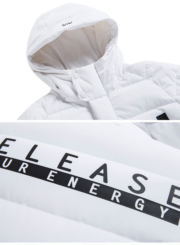 安踏女装 女子长款羽绒服 新款加厚过膝羽绒上衣 纯净白-1 m