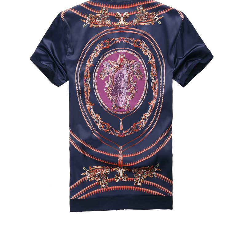 国豪 短袖真丝衬衫男 品牌男装休闲桑蚕丝假衬衣tx恤大码 白色 xxxl