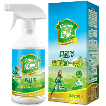 
                                        
                                                            绿驰 装修除味一喷净 新房装修家具甲醛清除剂 植物型除甲醛苯去油漆味 空气净化喷雾剂500ml                