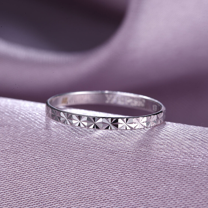 三八妇女节礼物阿梵尼铂金戒指女士尾戒pt950满天星女款婚戒指环送