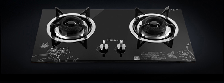 
                                        美的（Midea） 黑晶立体内旋火 台嵌两用燃气灶具(液化气）JZY-QL303B                